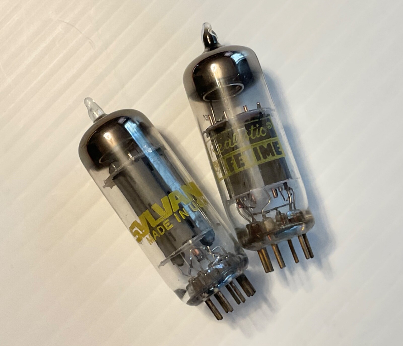 Vacuum tubes 6FQ7/6CG7 + 6CG7 Sylvania / Realistic Just Tested good ...