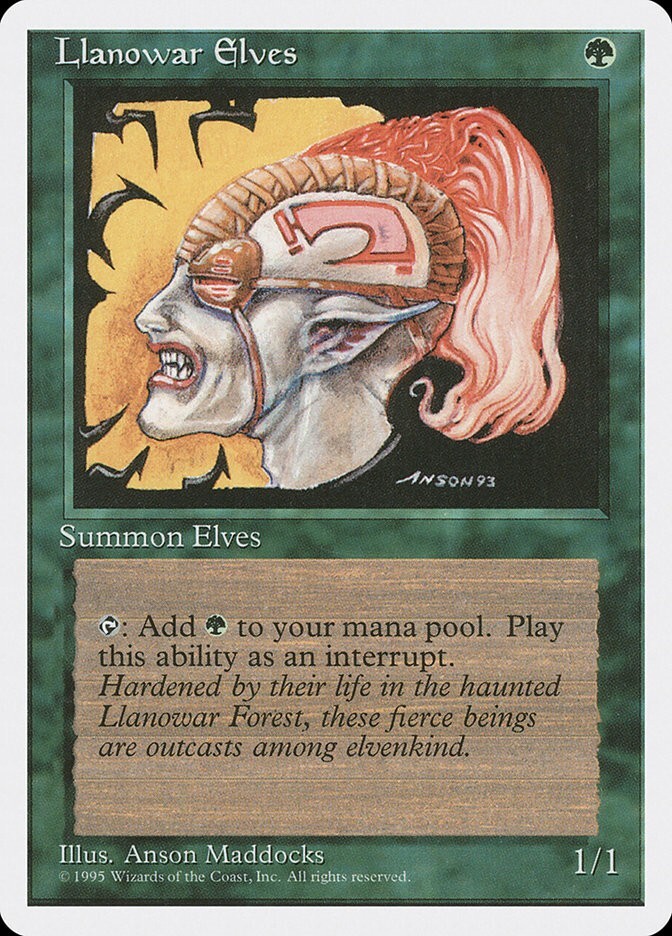 4th Edition Llanowar Elves MTG Magic the Gathering NM