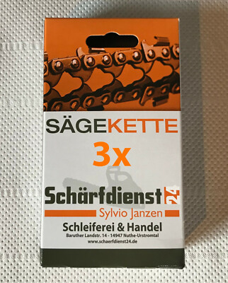 3er-Pack Sägeketten 3/8''-1,1 mm-40 TG p. für Akku-Kettensäge EINHELL GE-LC 18 Li