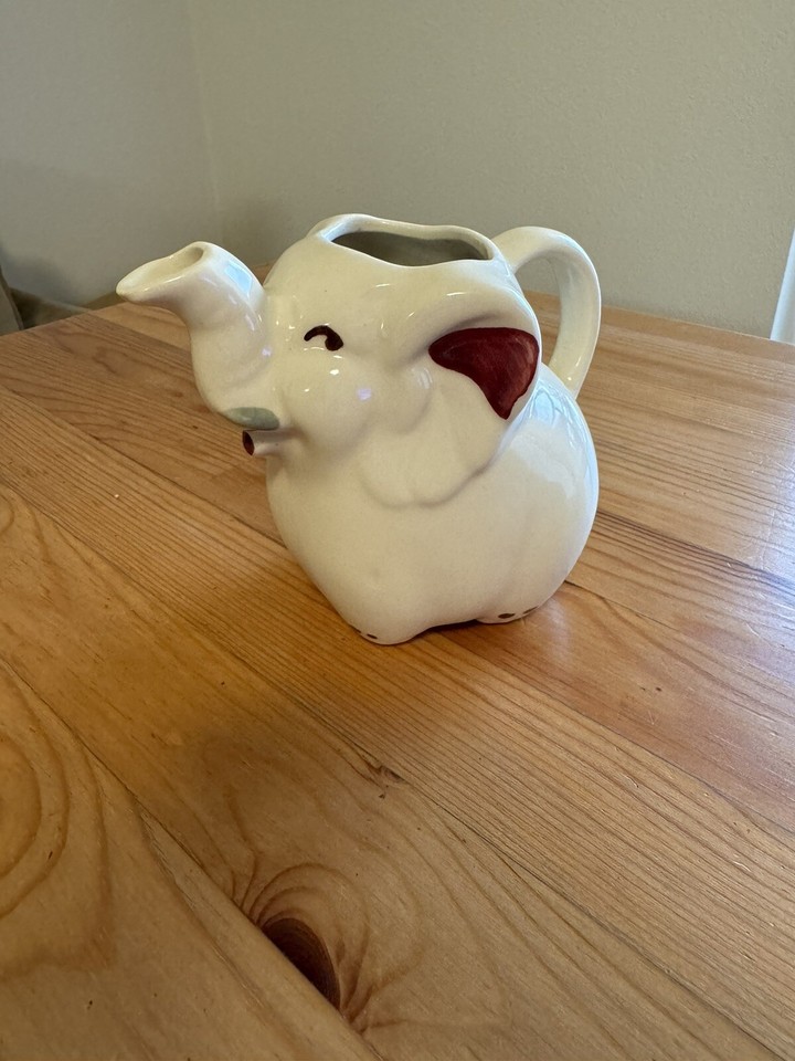 Vintage Shawnee Pottery Elephant Creamer Pitcher USA MCM Coffee
