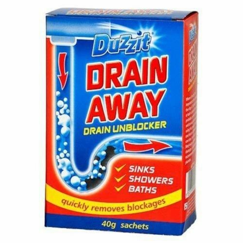 Duzzit Drain Away Drain Unblocker Cleaner Bathroom Shower Sink Blockage Remover eBay