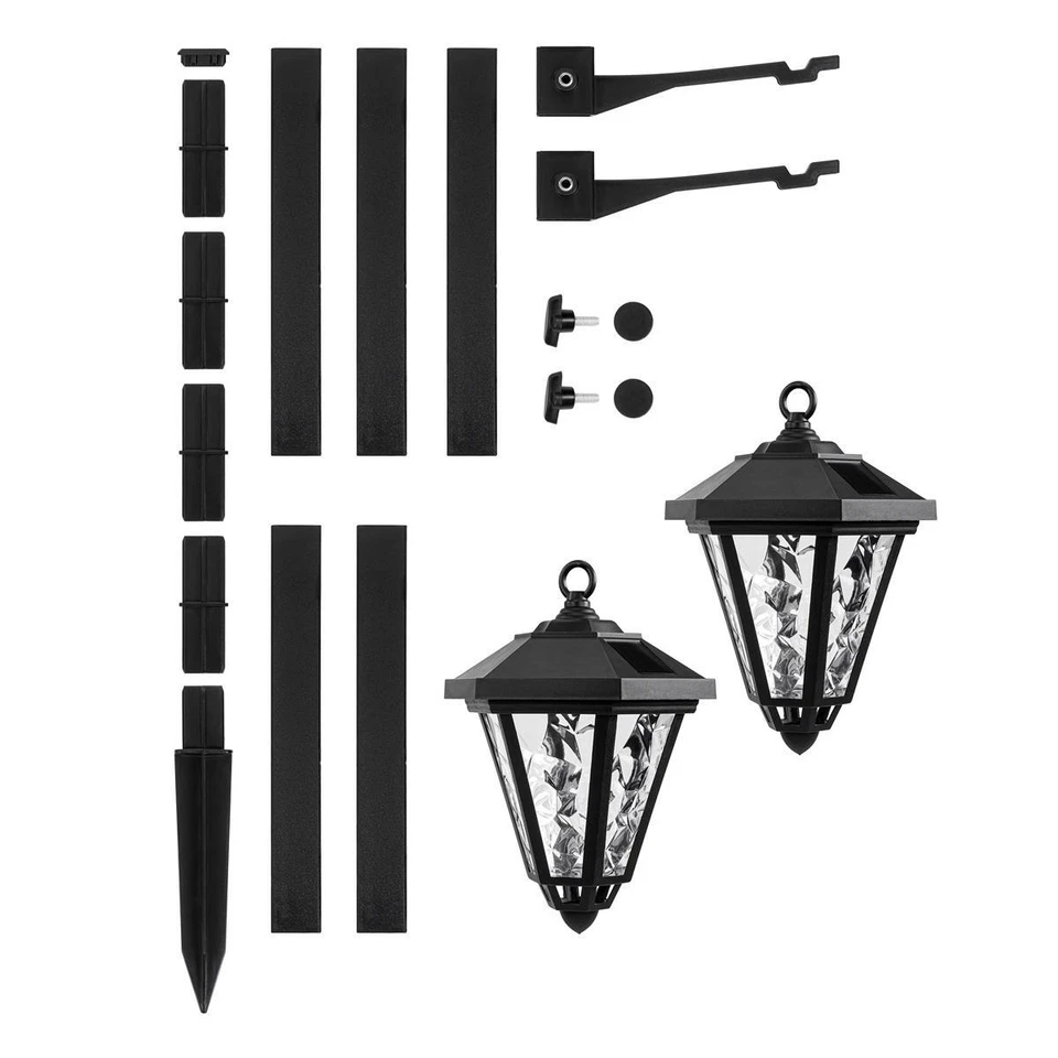 Solarleuchte Straßenlaternen-Look Garten Laterne Leuchte Solarlampe 137 cm LED - Bild 4 von 4