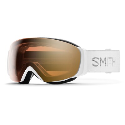 Smith I/O Mag S Snow Goggles White Chunky Knit, Photochromic Gold Mirror + Bonus
