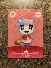 JUDY  430 Animal Crossing Amiibo Card SERIES 5 MINT NEVER SCANNED 