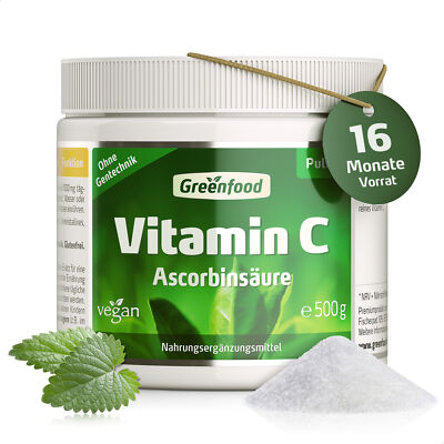 Vitamin C, Gramm Pulver - für Immunsystem , Knochen, Haut, Zähne und Zahnfleisch