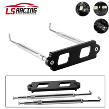 Black Battery Tie Down Kit Hold Down Rod With Tray Hooks For Honda Civic Integra