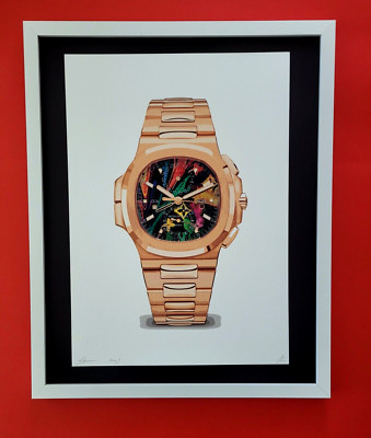 DEATH NYC Hand Signed LARGE Print Framed 16x20in COA PATEK PHILIPPE  FL