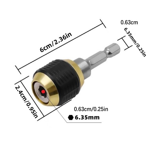 1/4" Hex Shank Quick Release Drill Bit Holder Extension Tools For Screwdriver - Picture 8 of 12