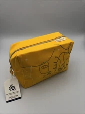 L’OCCITANE Cosmetic Zippered Canvas Bag Pouch Organic Cotton New