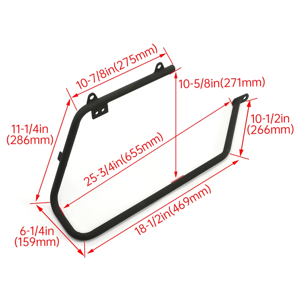 Hard Saddlebag Conversion Brackets Mount Kit For 04-14 Harley Davidson Sportster - Image 3 of 4