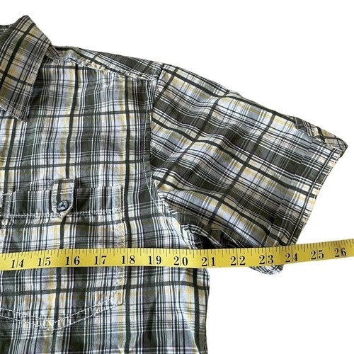 Wrangler True Wanderers Shirt Men’s Size Large Green Plaid Adventure Racing - Picture 3 of 5