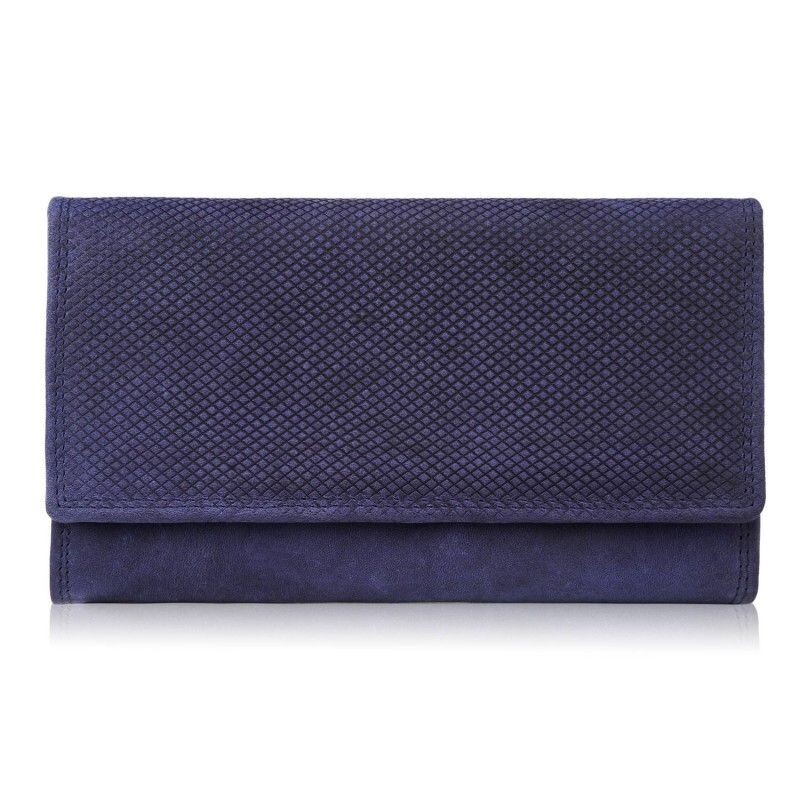 Women's Leather Wallet Purple - Paolo Peruzzi | Horizontal, Large, RFID