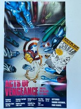 Image of AVENGERS Acts Of Vengeance Promo Poster Marvel + Comic Rack Header Card Lot 1989