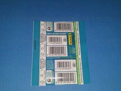 PANINI UEFA EURO 2020 PREVIEW EM 2020 Tüte Full Bag Vertikal Paket Pochette Code