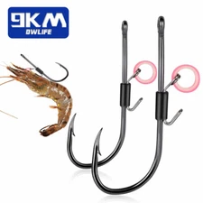 10Pcs Live Shrimp Bait Hooks Wide Gap Baitholder Catfish Fishing Hooks accessory
