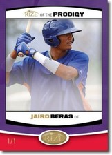 JAIRO BERAS 2012 Rize Rookie PURPLE Blank Back PRODIGY RC 1/1