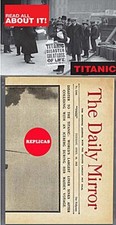 Titanic Replica Newspaper: Daily Mirror Tuesday April 16th 1912