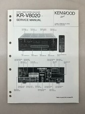 Kenwood KR-V8020 Original Service Manual Free Shipping