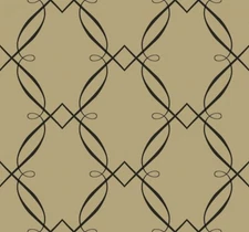 Scroll Trellis Wallpaper Paper and Ink by Wallquest LA30715