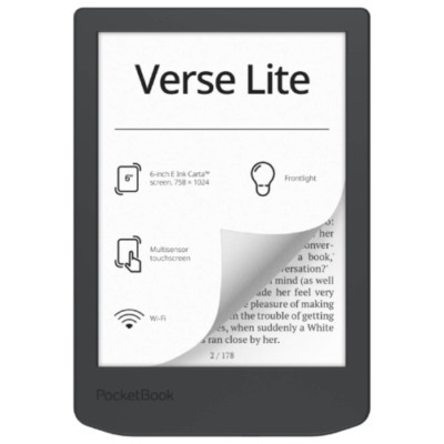 PocketBook 6'' Verse Lite Midnight Grey 8G RAM 512MB 1GHz Dual Core PB619-T-WW