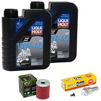 Inspektion ÖL Set FüR Suzuki AN 400 Burgman AN400 1999-06 2L ÖLfilter ZüNdkerze