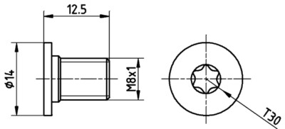 TEXTAR TPM0002 Bolt, brake disc for ,BRABUS,DODGE,FREIGHTLINER,MERCEDES-BENZ,MER