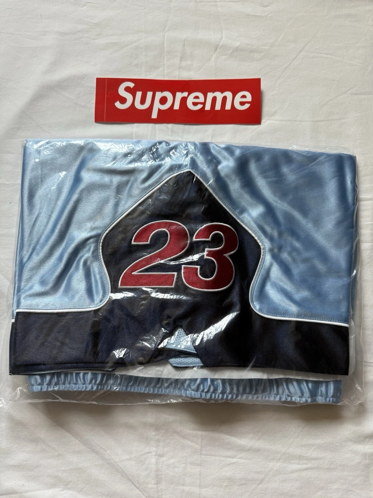 Lot short échauffement Supreme x Jordan   BLEU & NOIR ✅ Taille   Large