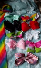 Bundle of 9 JoJo bows including limited Christmas edition and bow hanger.