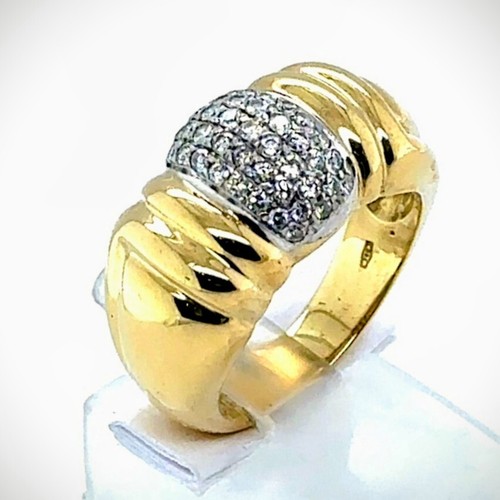 18K 750 Gold Band Ring RG 55 0,76 ct Diamonds Bicolor Bandring neuw. Unikat Dame - Bild 7 von 24
