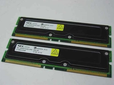 NEC 64MB/2d Rambus Memory - 1 pair MC-4R64FKE8D-845