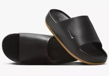NIB Nike CALM Men's Slides Comfort Sandal Black/Brown Bestseller NEW IN BOX