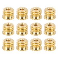 12 Pcs M4 Female to 3/8" Male Convert Screw Adapter Mount, Gold
