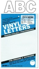 Permanent Adhesive Vinyl Letters & Numbers 1/2" GOTHIC WHITE  ""SHIPS TODAY""