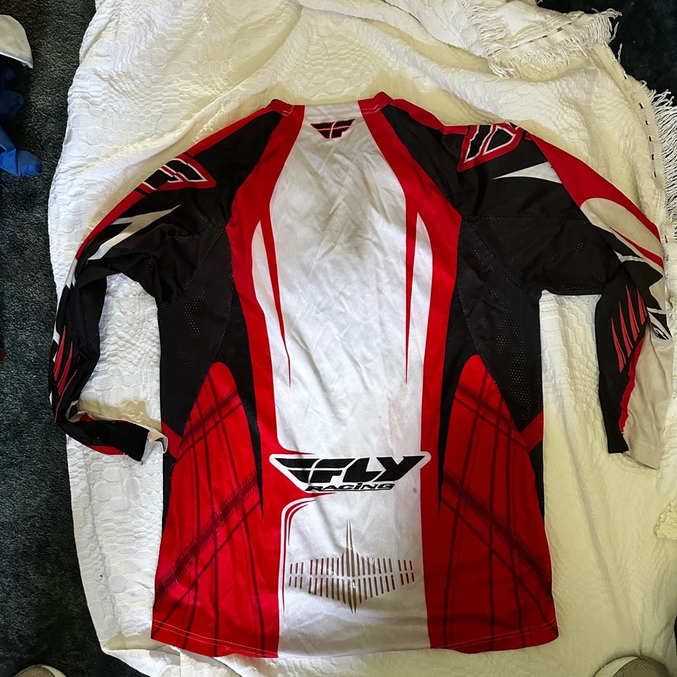 Fly Racing Evolution 2.0 Motocross Gear Set Jersey sizeM,Pants 32,Red Black Whit - Image 3 of 4