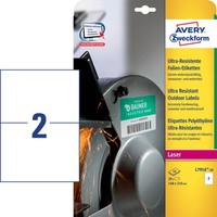 Avery Zweckform Resistente Folienetiketten L7916-10 Weiß 210,0 X 148,0 Mm, 10 Bl
