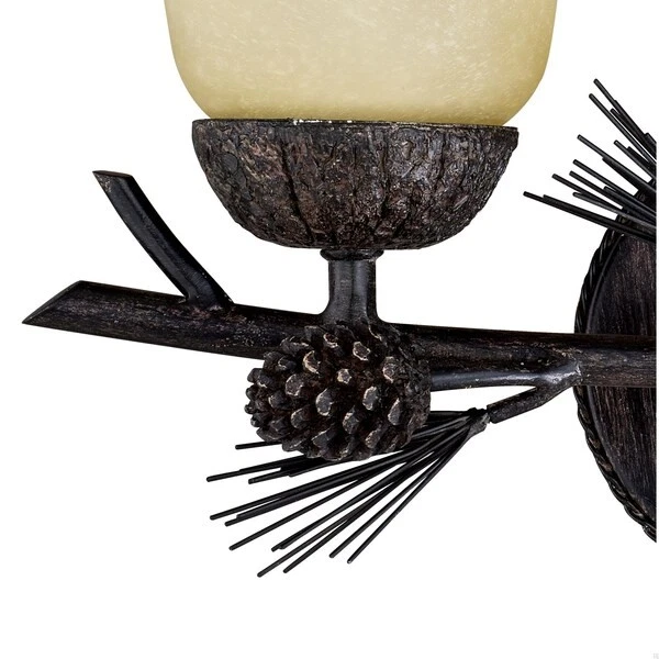 VAXCEL W0268 Sierra 2 Lámpara de tocador de baño de piña rústica de bronce claro Foto 4 de 4