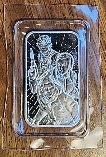 LIGHT SIDE BAR - STAR WARS - SILVER 1 OZ .9999 FINE SILVER BAR UK ROYAL MINT