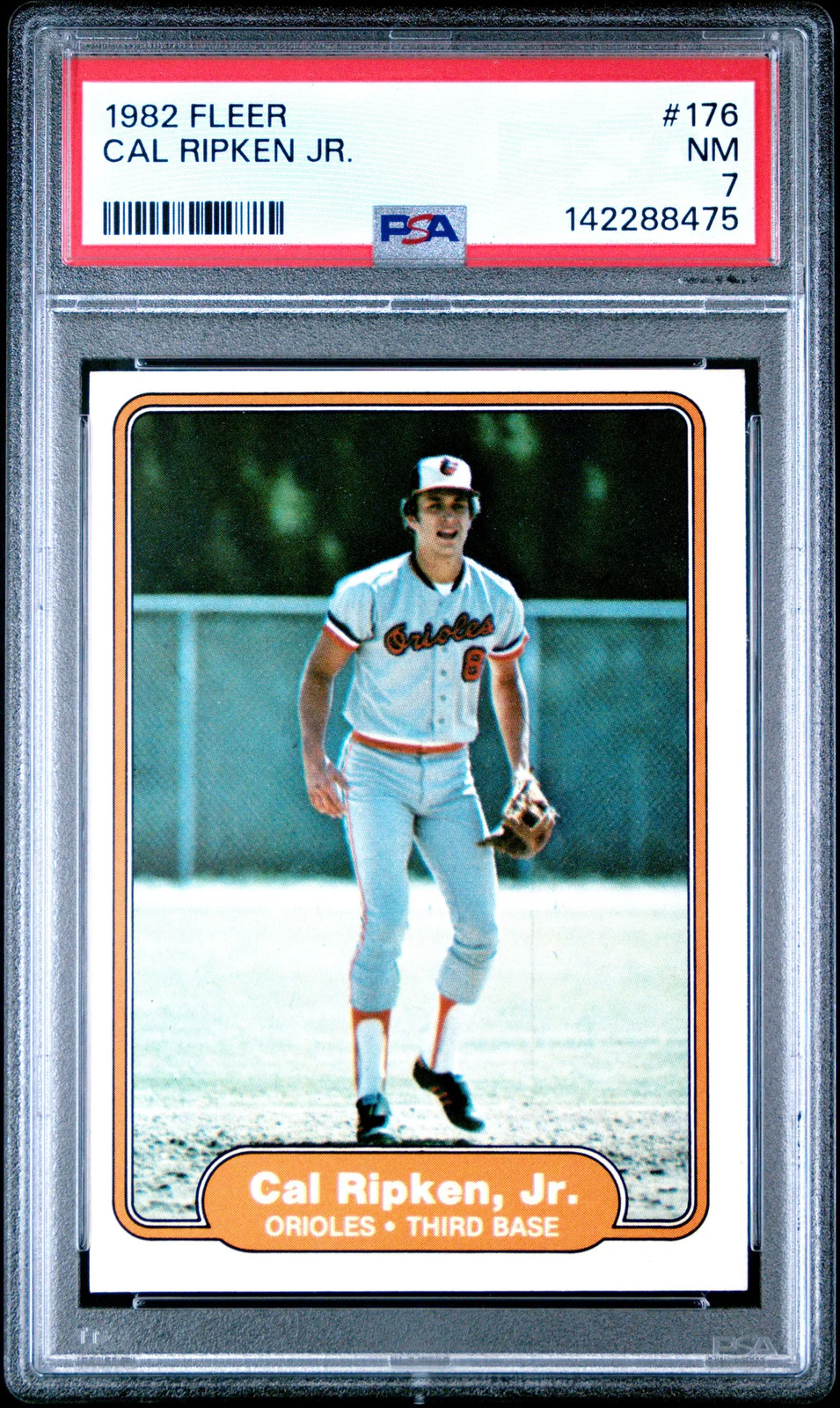 1982 Fleer Baseball Cal Ripken Jr. #176 RC PSA 7