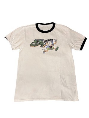 Vintage Nike x Ben & Jerry s Promo Ringer T Shirt White Black Rare 90s 00s Small