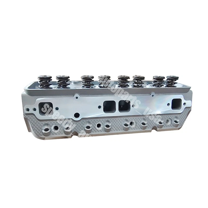 2x Complete Aluminum Cylinder Heads For SBC Chevy 350 190cc 64cc 2.02/1.60 Angle Foto 3 de 4