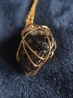 obsidian pendant Necklace Gold Colored Chain — photo 6