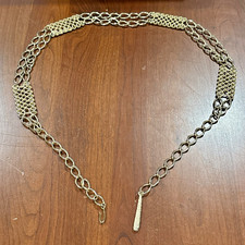 Chunky Gold Tone Chain Link Belt Medium/Large 30" - 36" Mod Retro Vintage