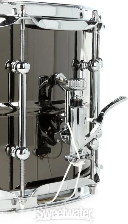 Ludwig 通用黑色黄铜小军鼓 - 8 英寸 x 14 英寸,抛光 — 第 3/4 张图片