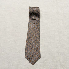Vintage Perry Ellis Portfolio Tie Floral Geometric Business Professional Office 