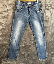 883 Police Cassady Regular Fit Jeans W30 Short Light Blue Distressed Hole Mens