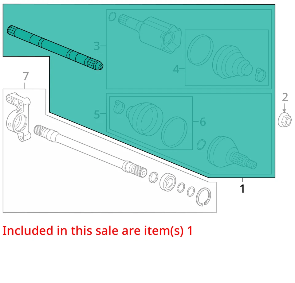 2019-2021 Chevrolet Malibu Axle Shaft Front Passenger Cv C/v AE2DL - Image 3 of 4