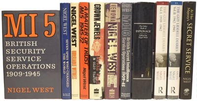 Nigel WEST / Collection Hardback histories of British Intelligence Signed 1st ed
