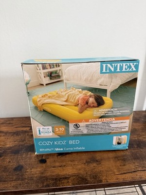 Intex Cozy Kidz Bright And Fun-Colored Inflatable Air Bed w/ Carry Bag - Yellow