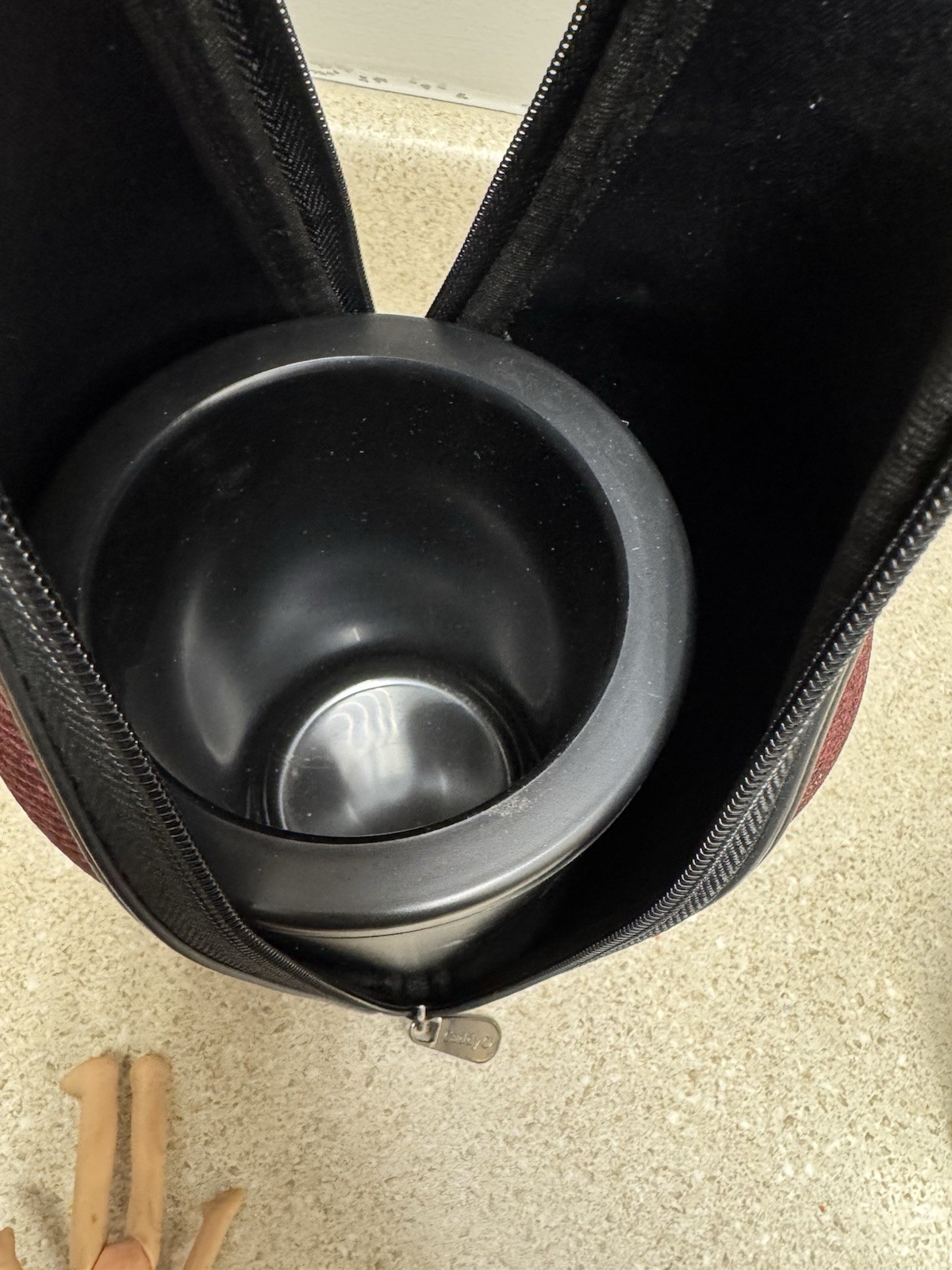 Wine Bottle Carrier Caddy O Burgundy Cooler Insulated Hand Strap