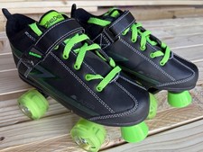 Roller Derby Laser MX Speed Roller Skates Black Green Size 5